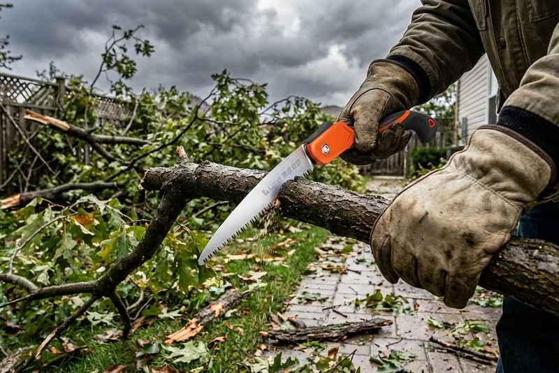 Storm Cleanup Essentials: How a Compact Hand Saw Speeds Up Post-Weather Yard Recovery