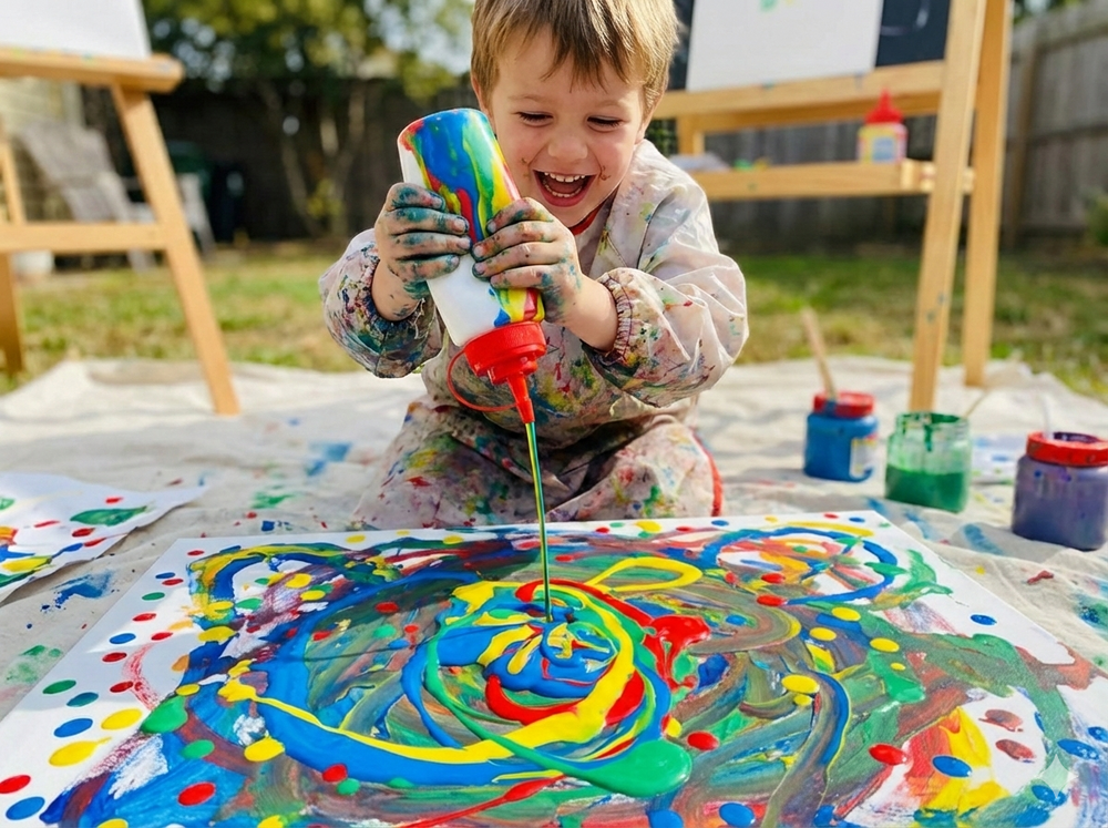 Kids & Crafts: Safe Squeeze Bottle Activities to Boost Creativity